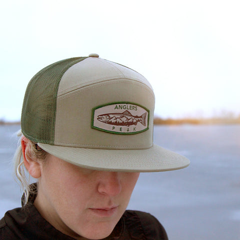 Image of Olive Mountain 7-Panel Trucker Hat