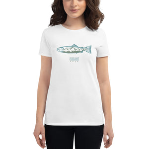 Women's Teal Trout Mountain T-shirt